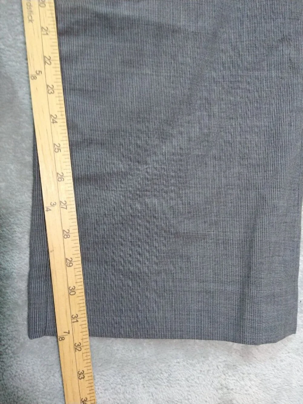 Banana Republic Dress Pants Mens 38x32 Gray Striped Wool Classic Fit Flat Front